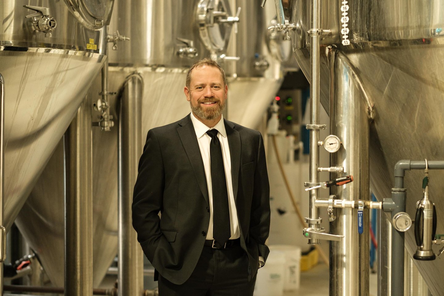 Scott Davies in the Muskoka brewery