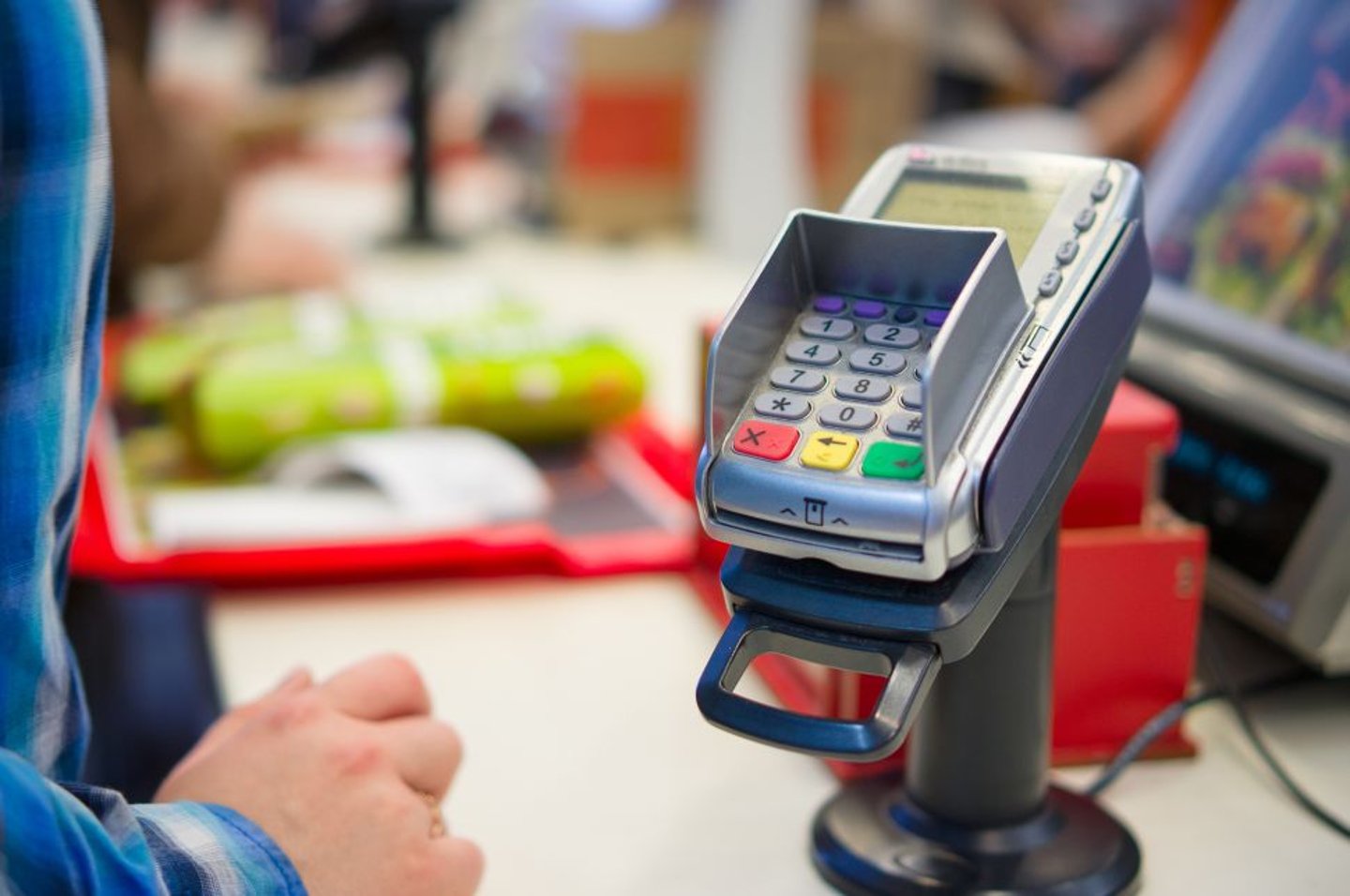 Credit Card Payment Terminal stock image