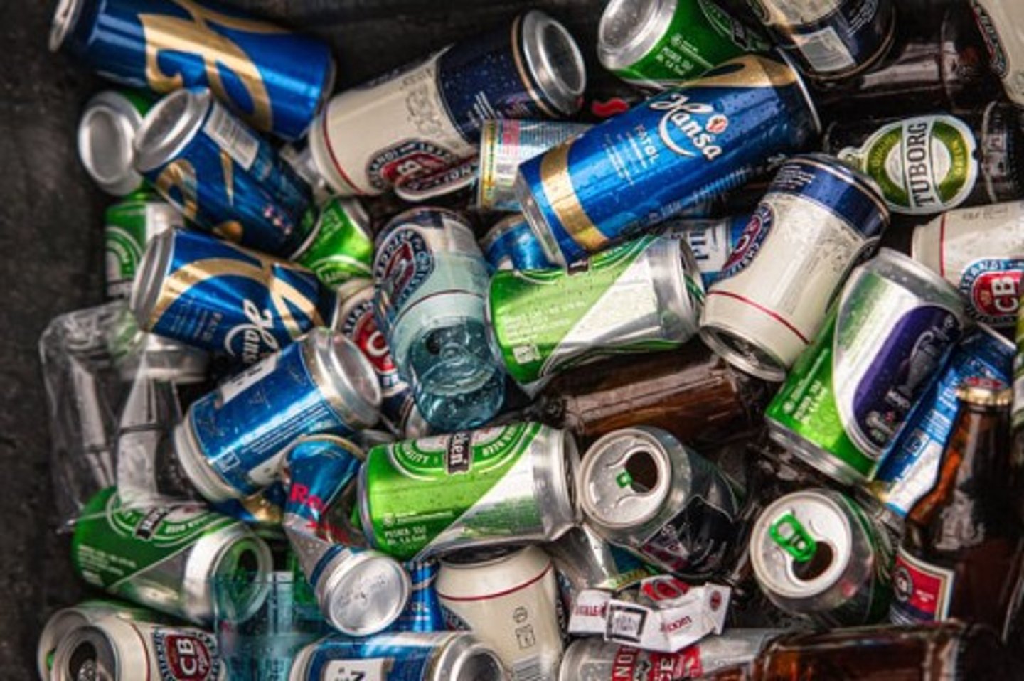 Empty Beer Cans Stock Image