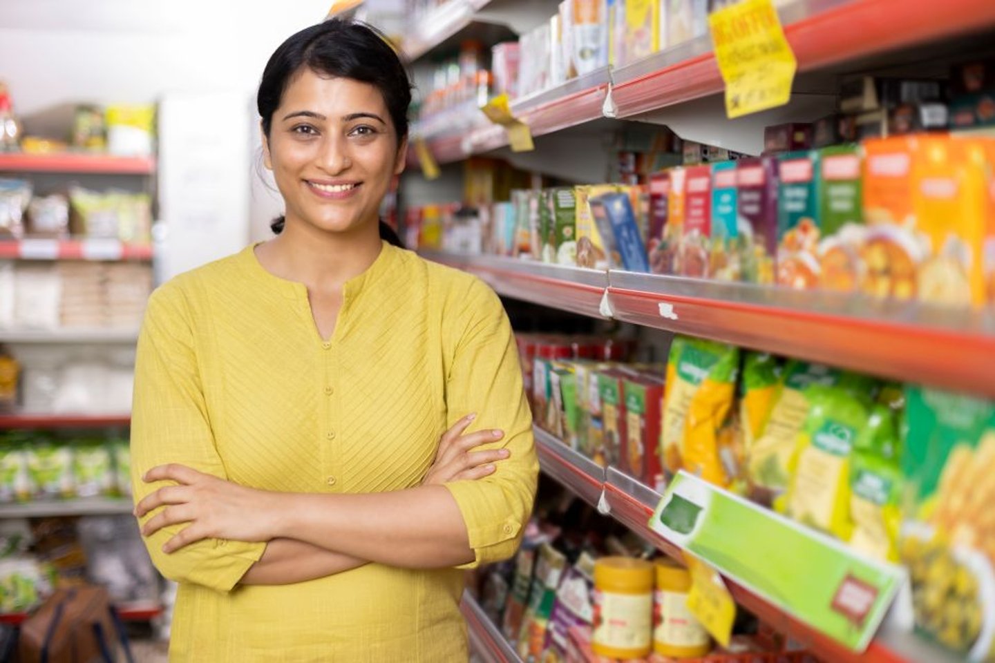 Female Store Manager Stock Image