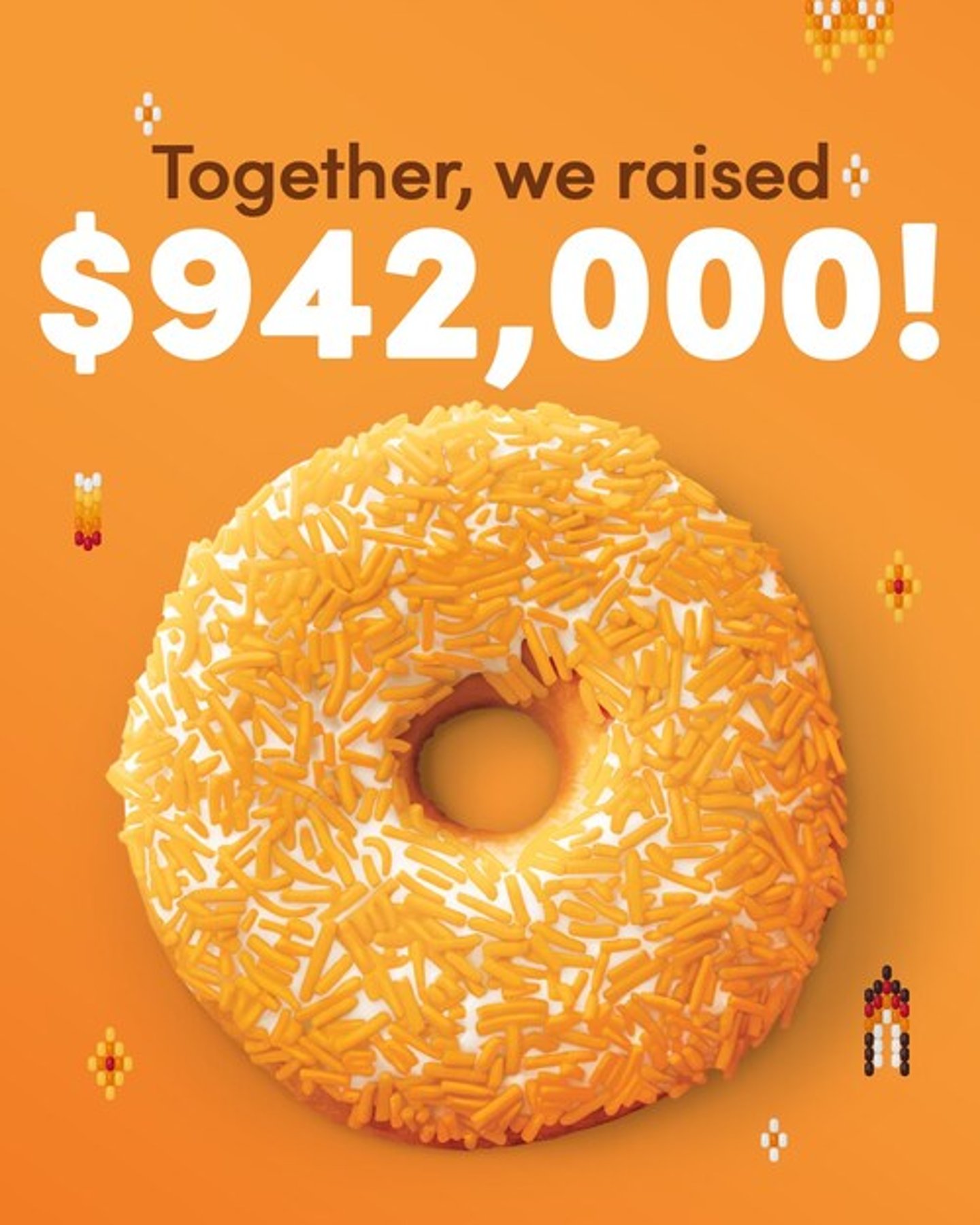 Tim Hortons Orange Sprinkle Donut campaign raised $942 000 for