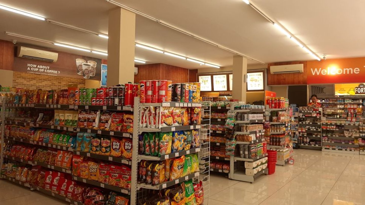 Convenience store interior stock image