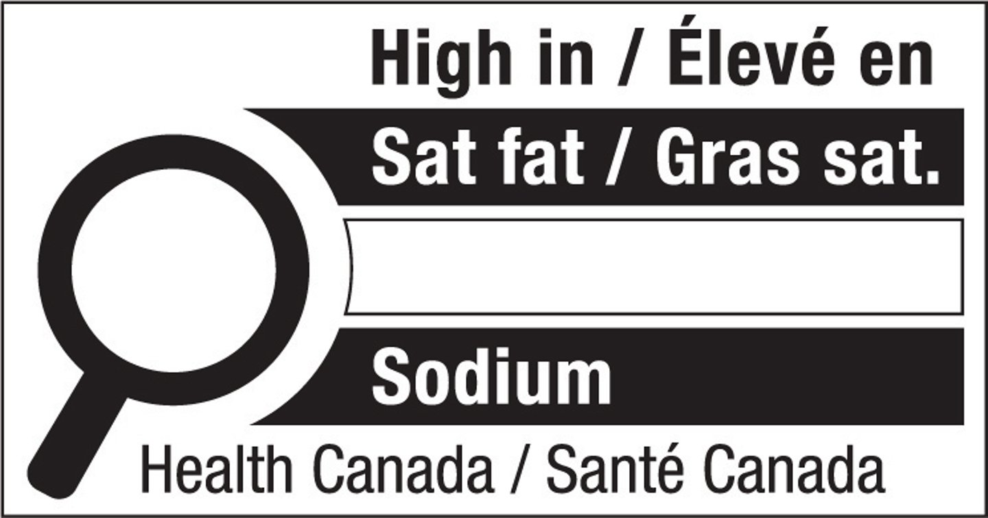 Health Canada FOP label example