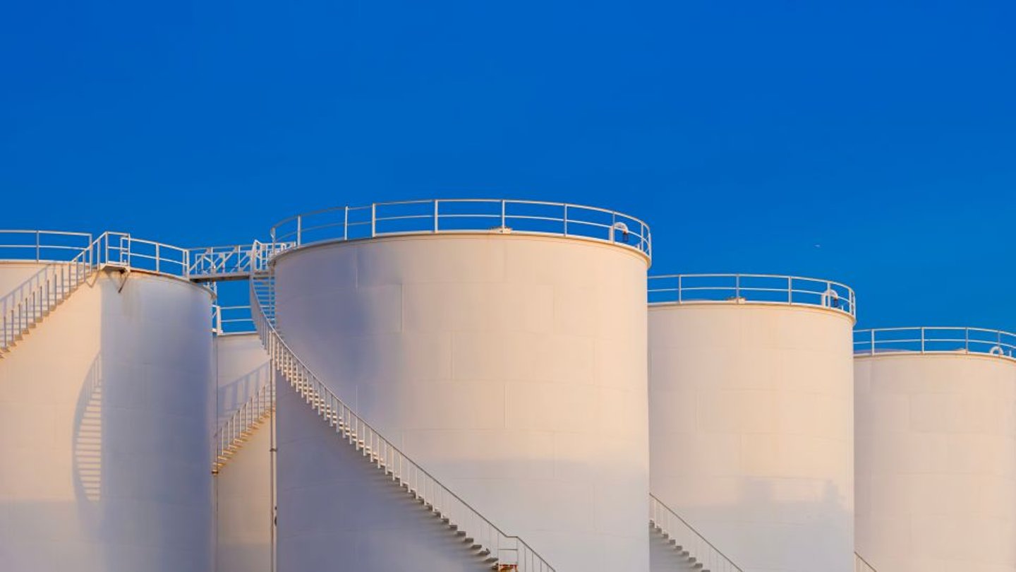 Oil Storage Tank Stock Image