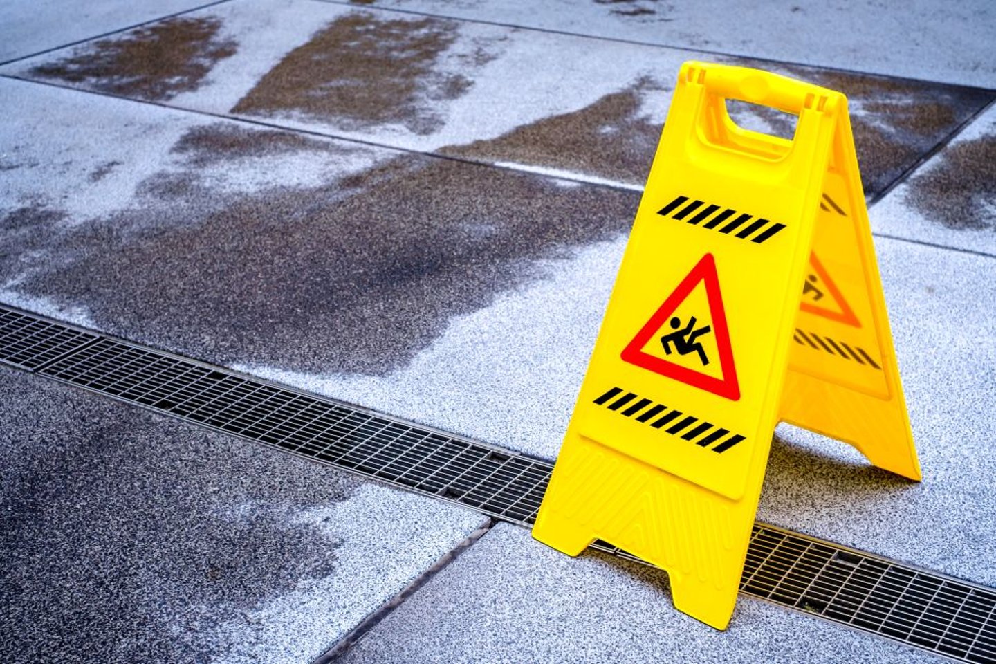 Winter Hazard Sign Stock Image