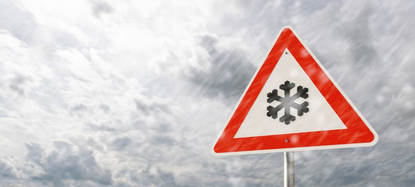 Winter Warning Stock Image