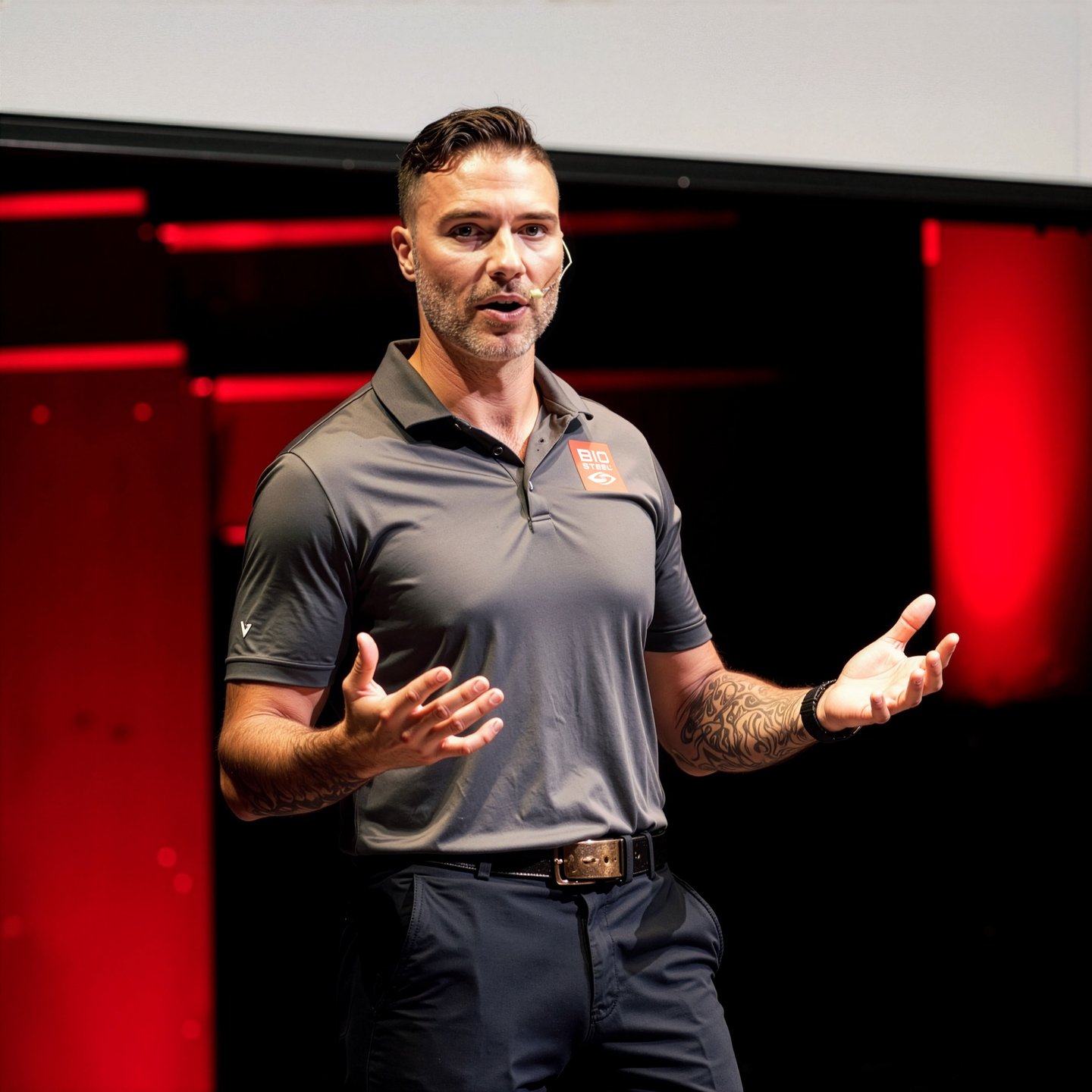 Dan Crosby of BioSteel speaking at an event