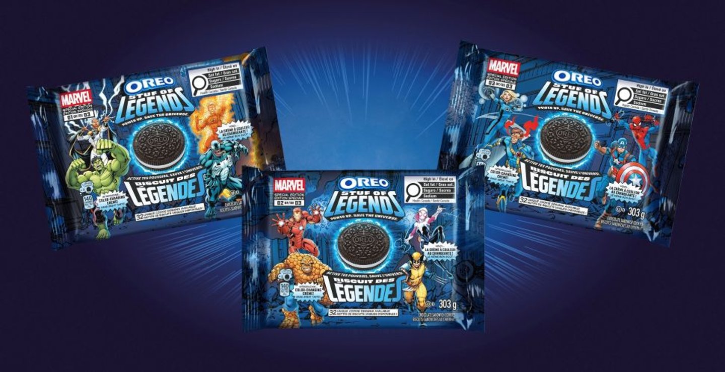 Oreo and Marvel cookie packs