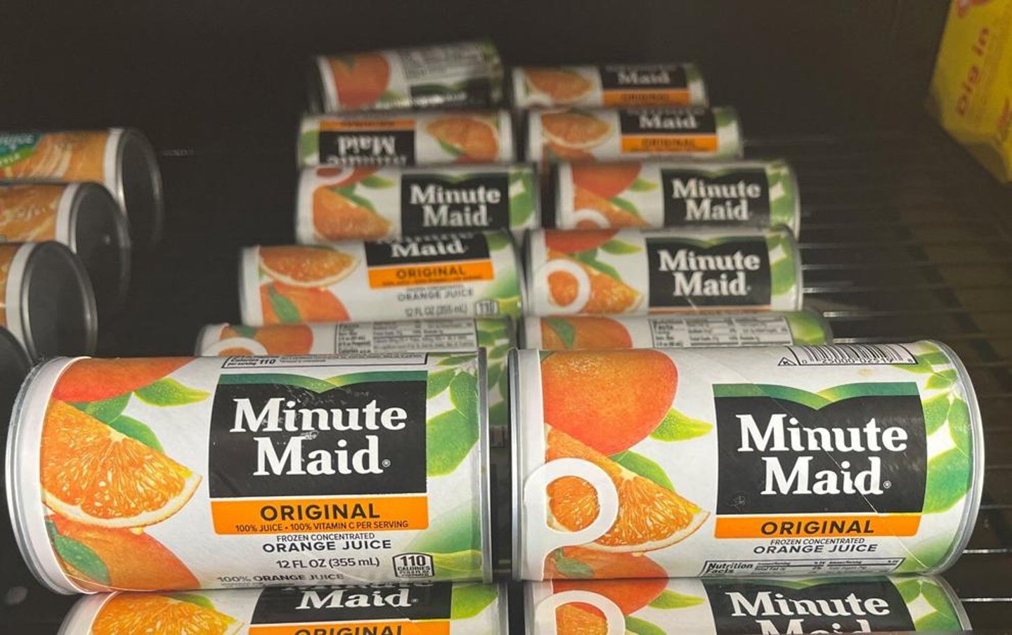 Minute Maid frozen cannister