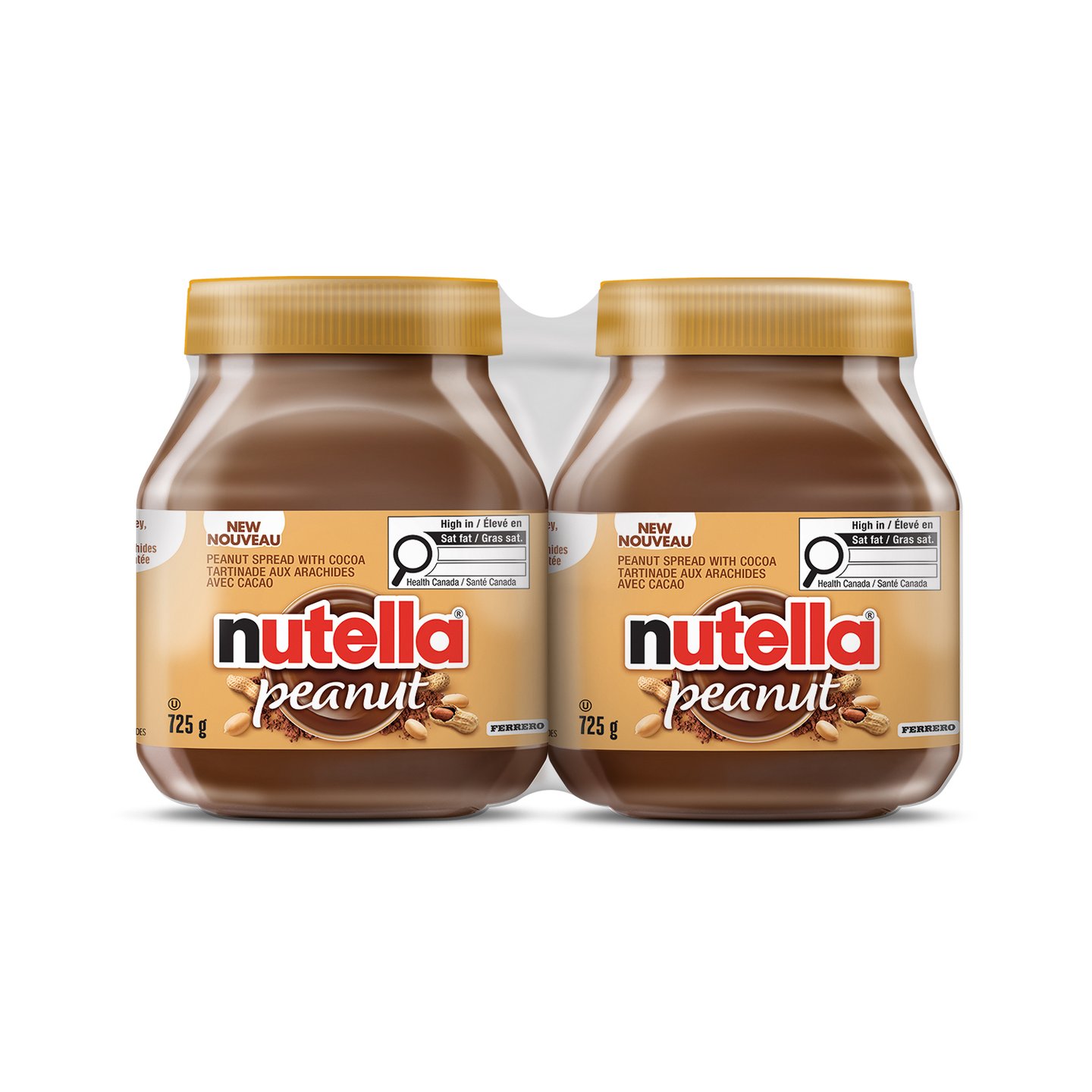 Two jars of Nutella Peanut