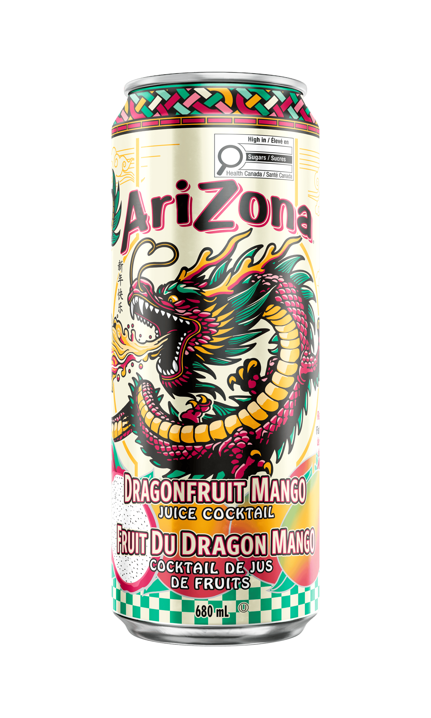 Arizona tea Dragon Fruit and Mango can