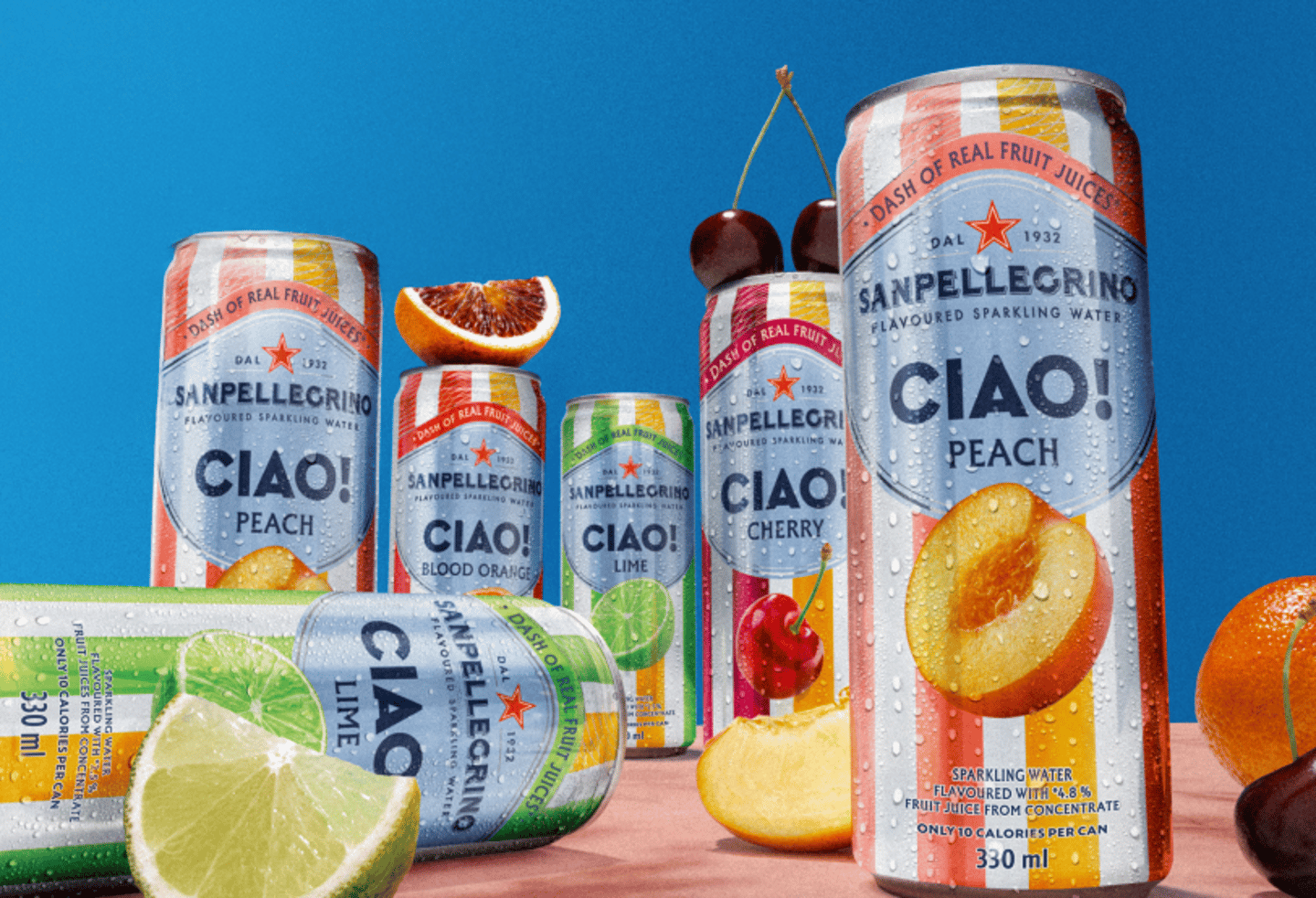 Sanpellegrino Ciao sparkling water in several flavours