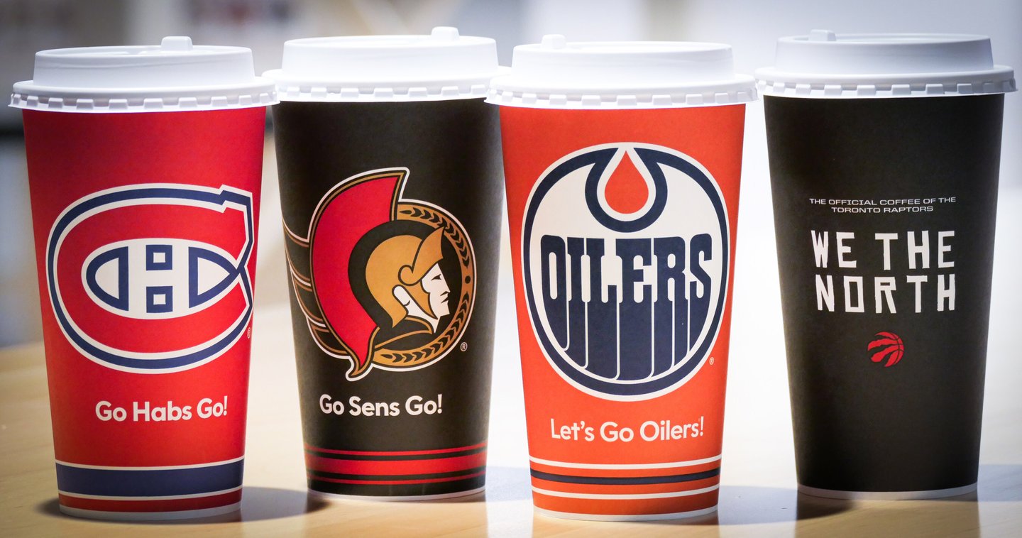 Tim Hortons NHL and NBA hot beverage cups