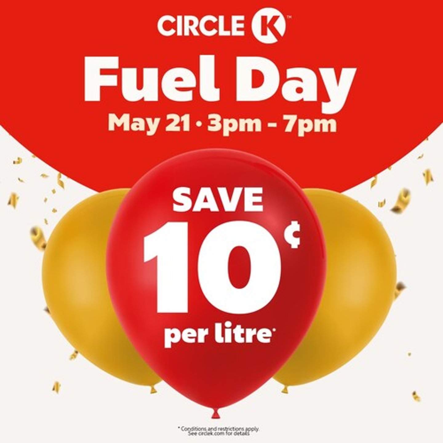 Fuel Day May 21 between 3pm and 7pm