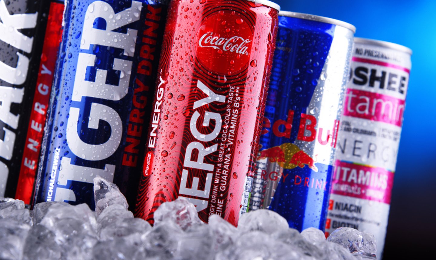 A range of energy drinks