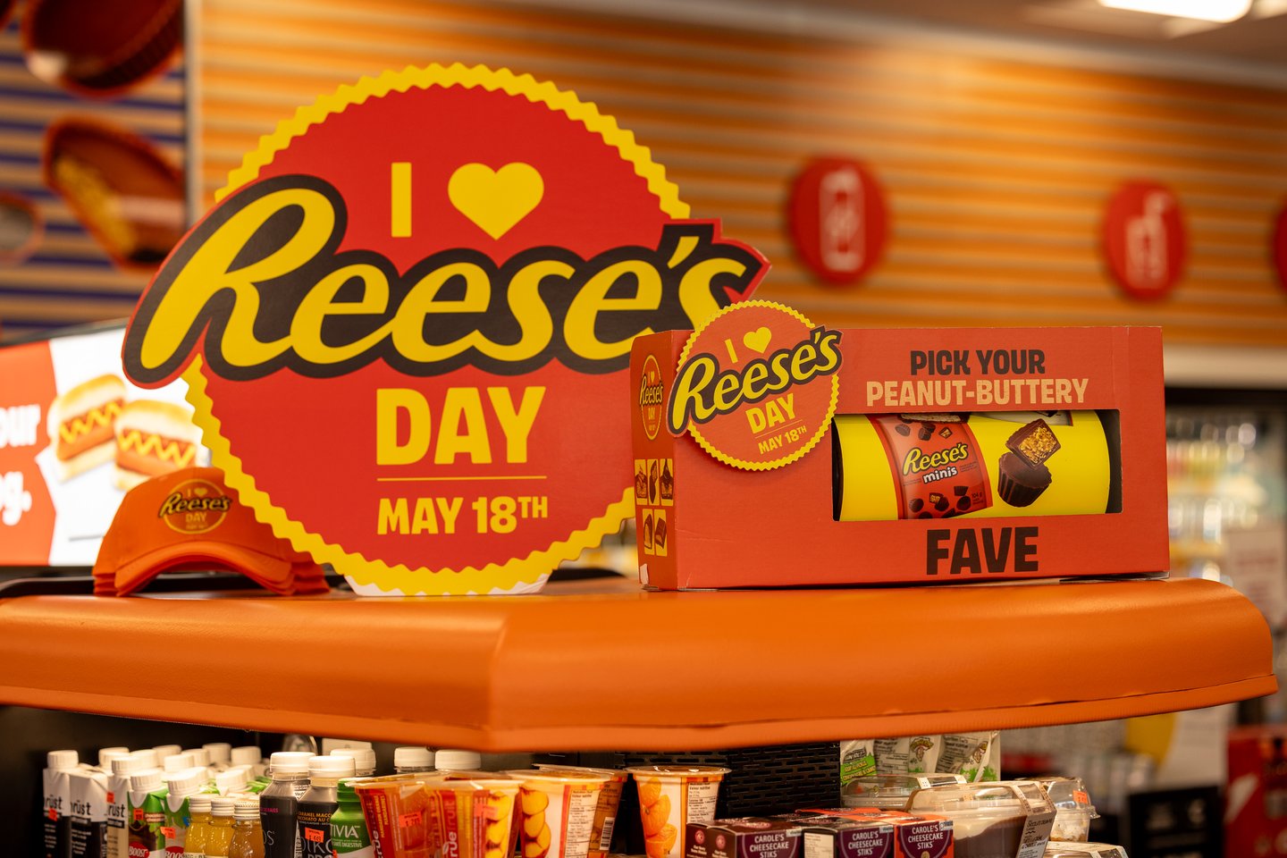 "I love Reese's Day" sign inside Circle K