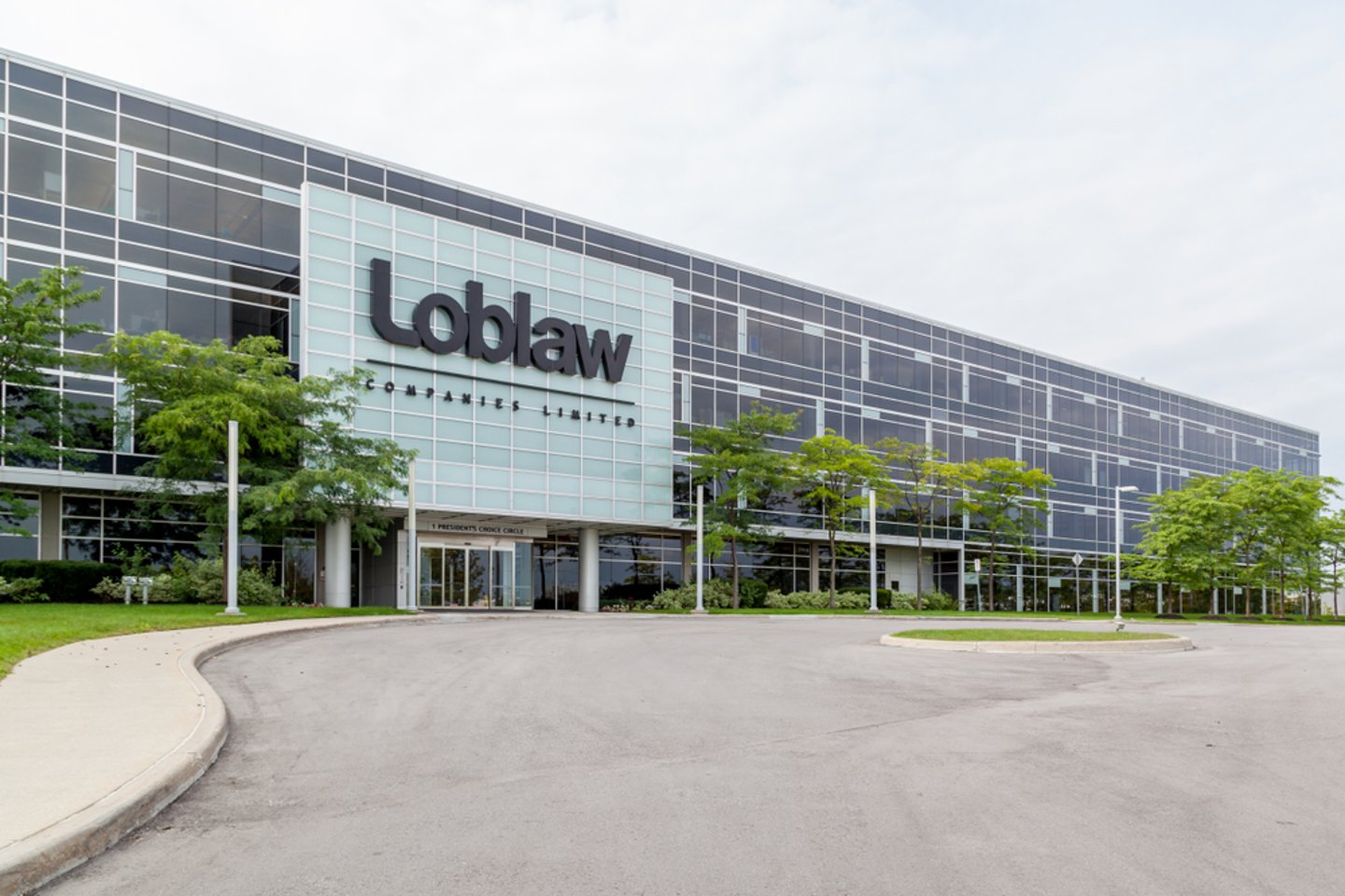 Exterior shot of Loblaws Brampton corporate office