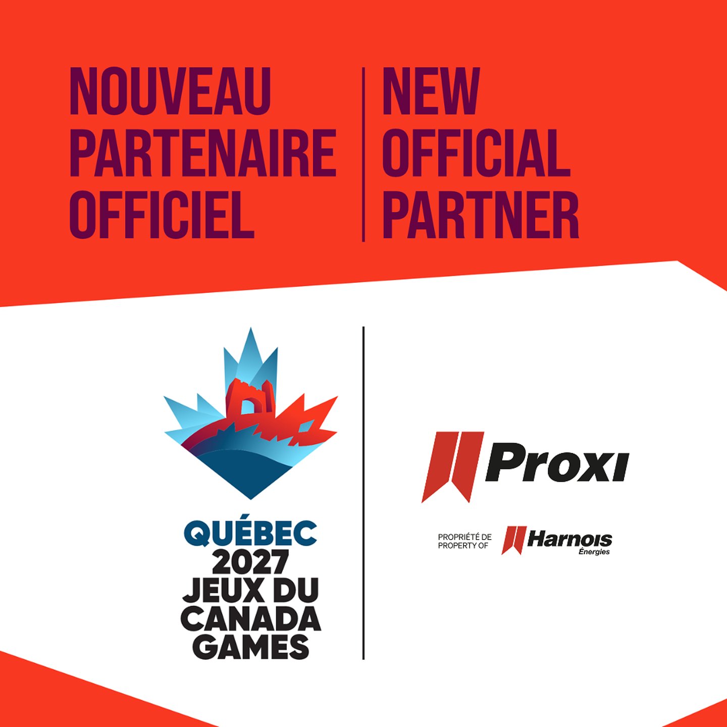 Harnois Energies and Proxi Canada Games logos