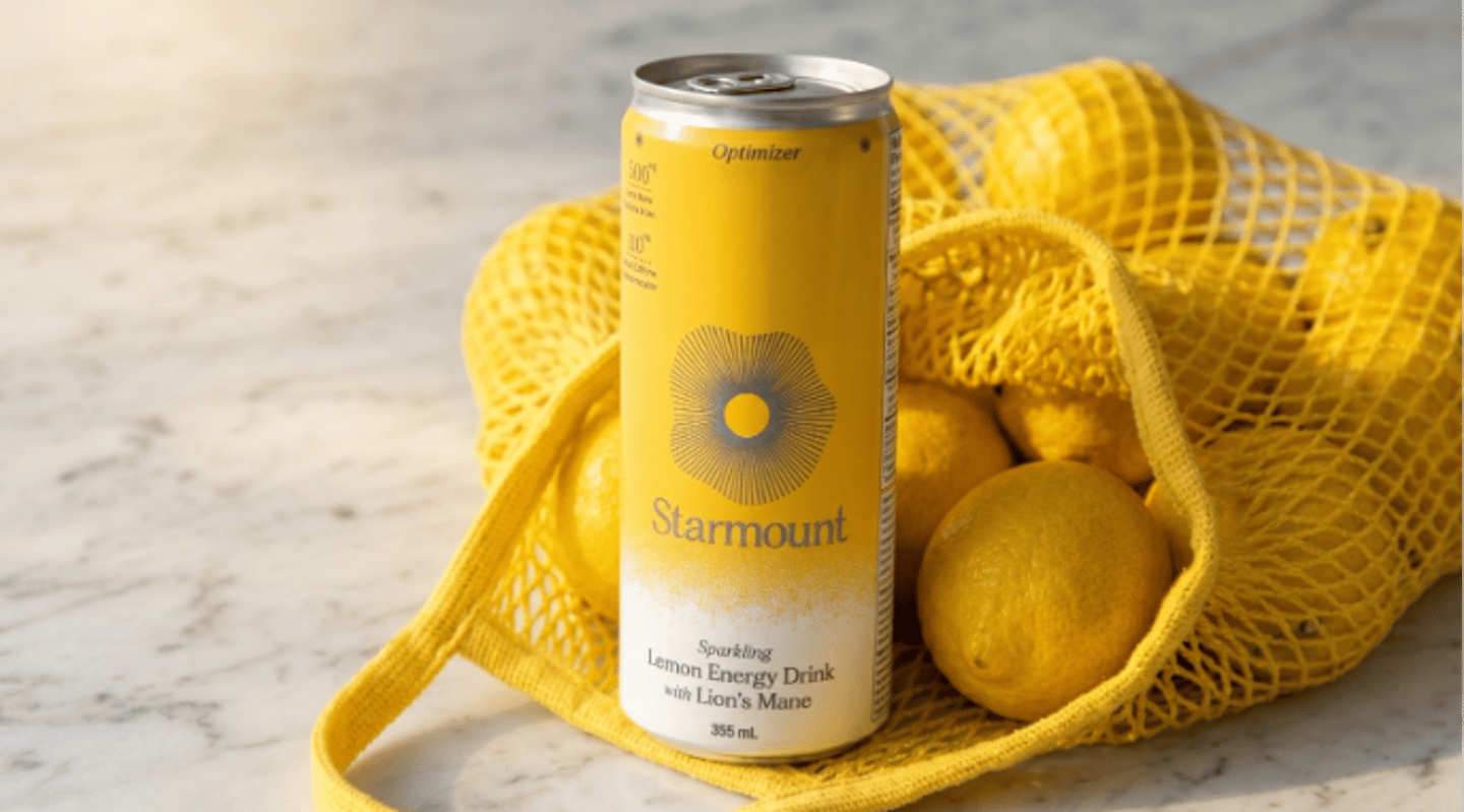 Starmount Lemon Energy Drink with Lion's Mane
