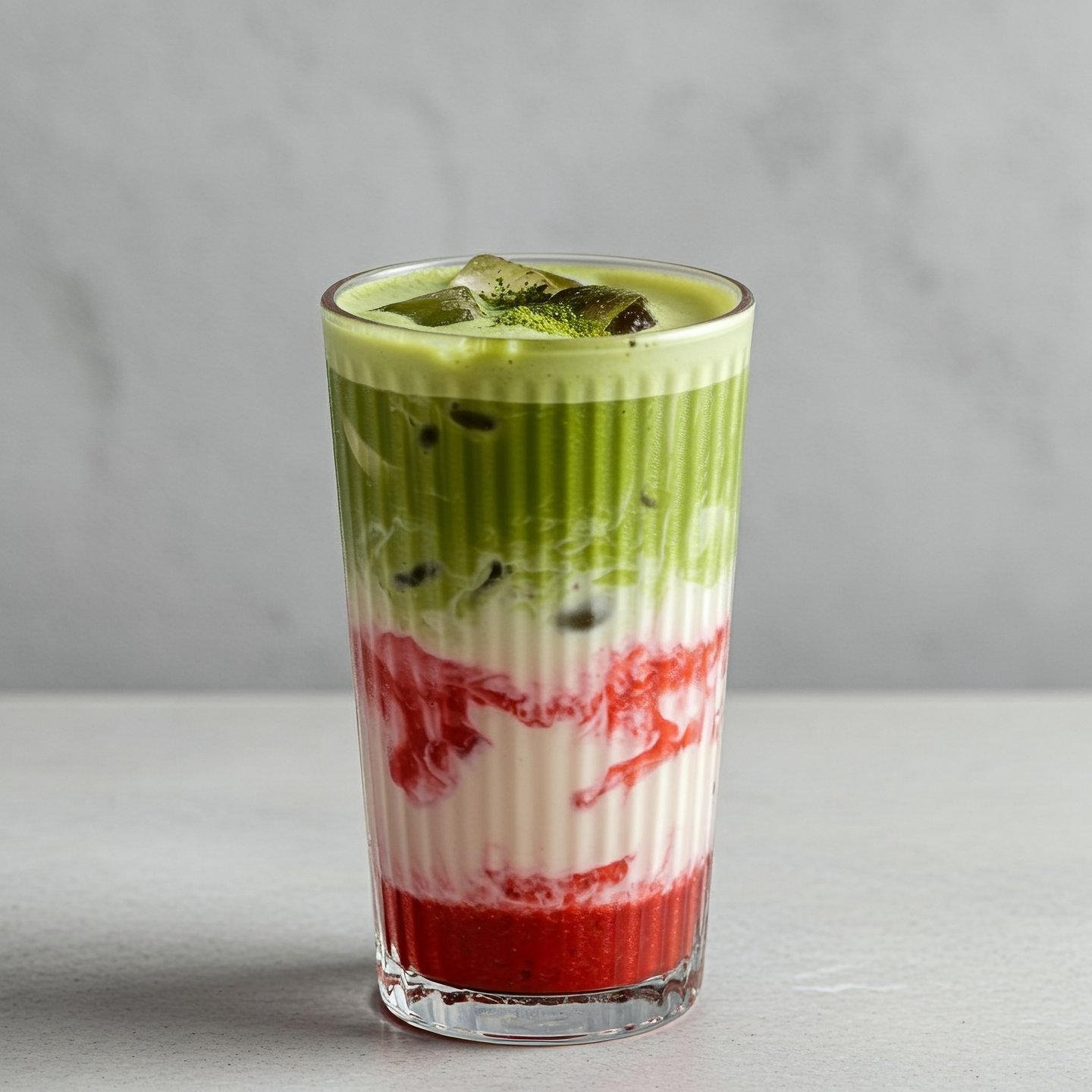 strawberry matcha drink