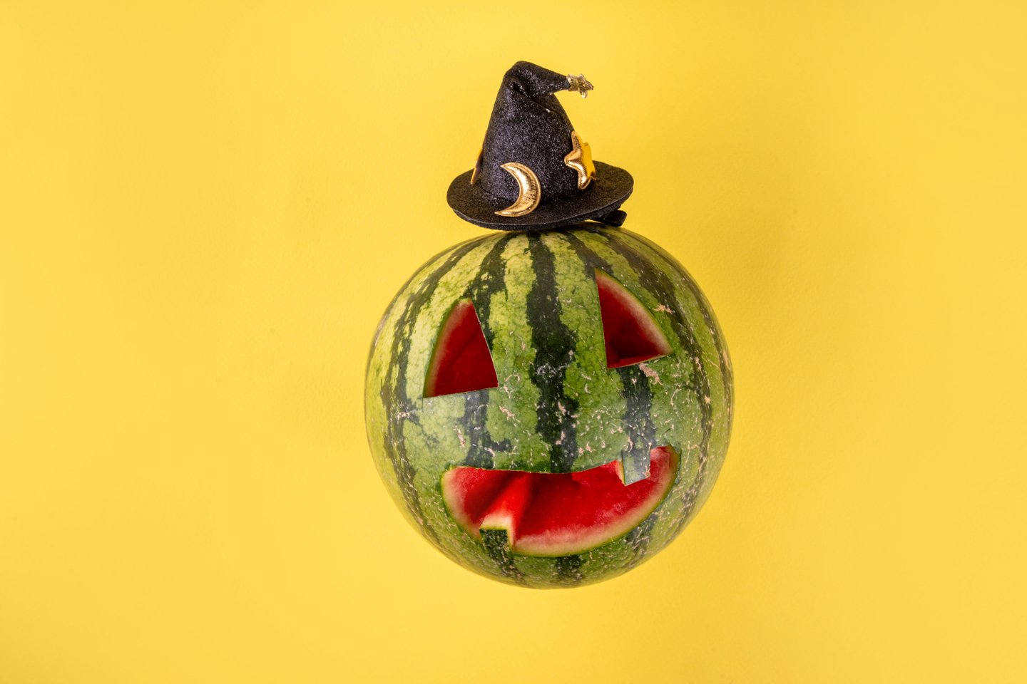 watermelon jack-o-lantern