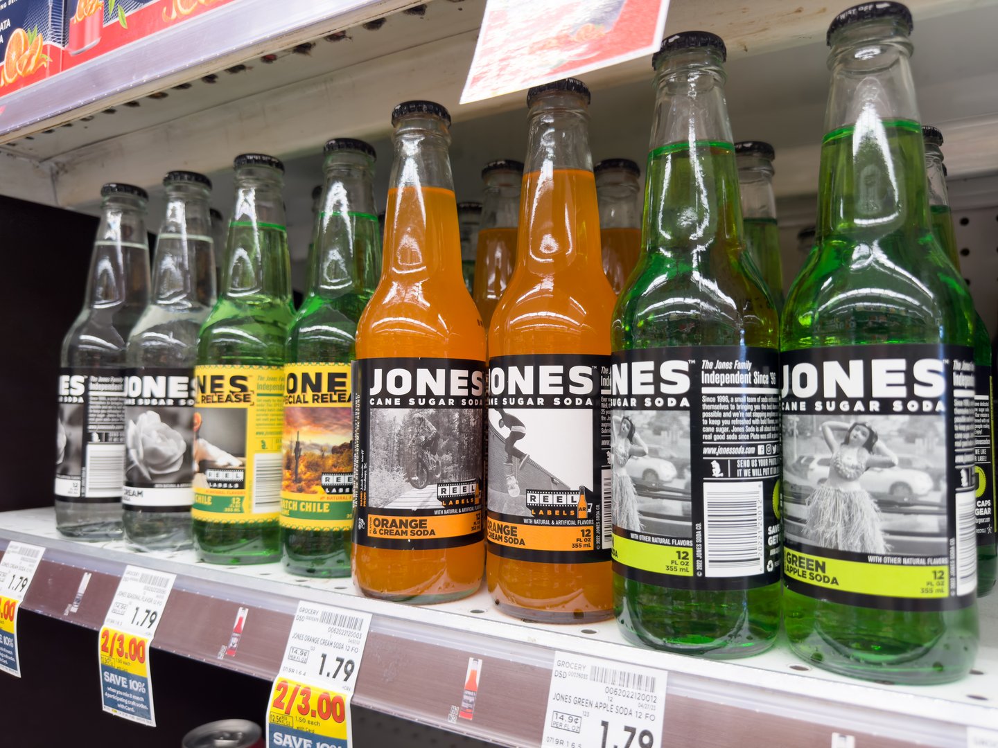 shelved Jones Soda