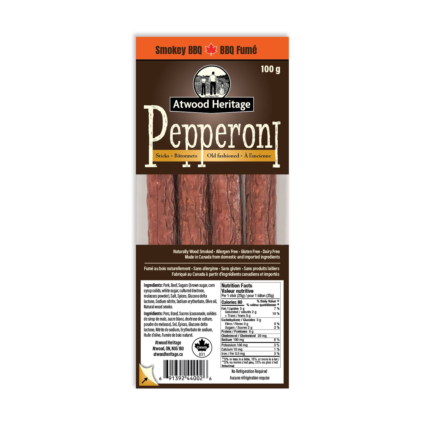 Atwood Heritage Pepperoni sticks 