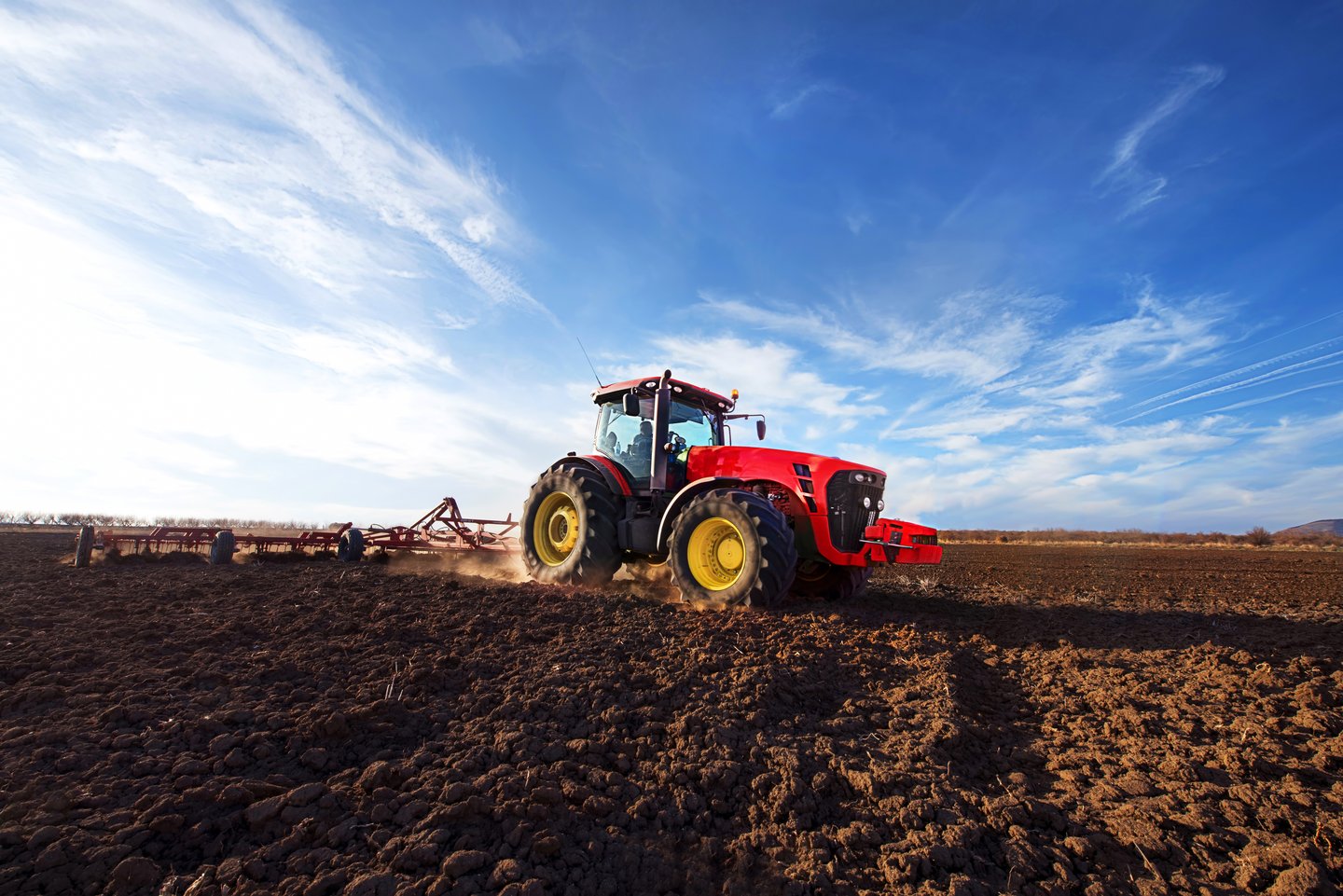 tractor in field