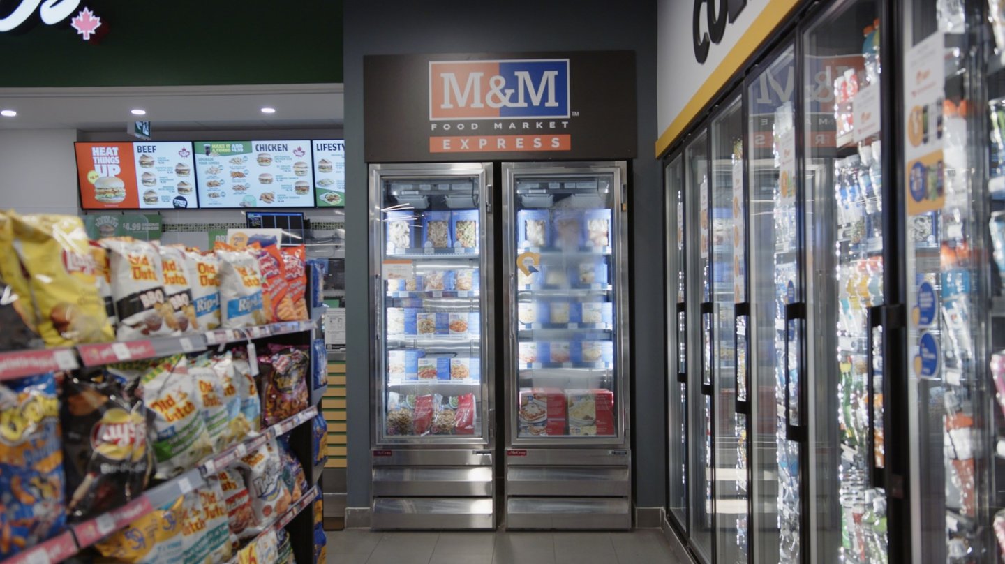 M&M express inside a convenience store