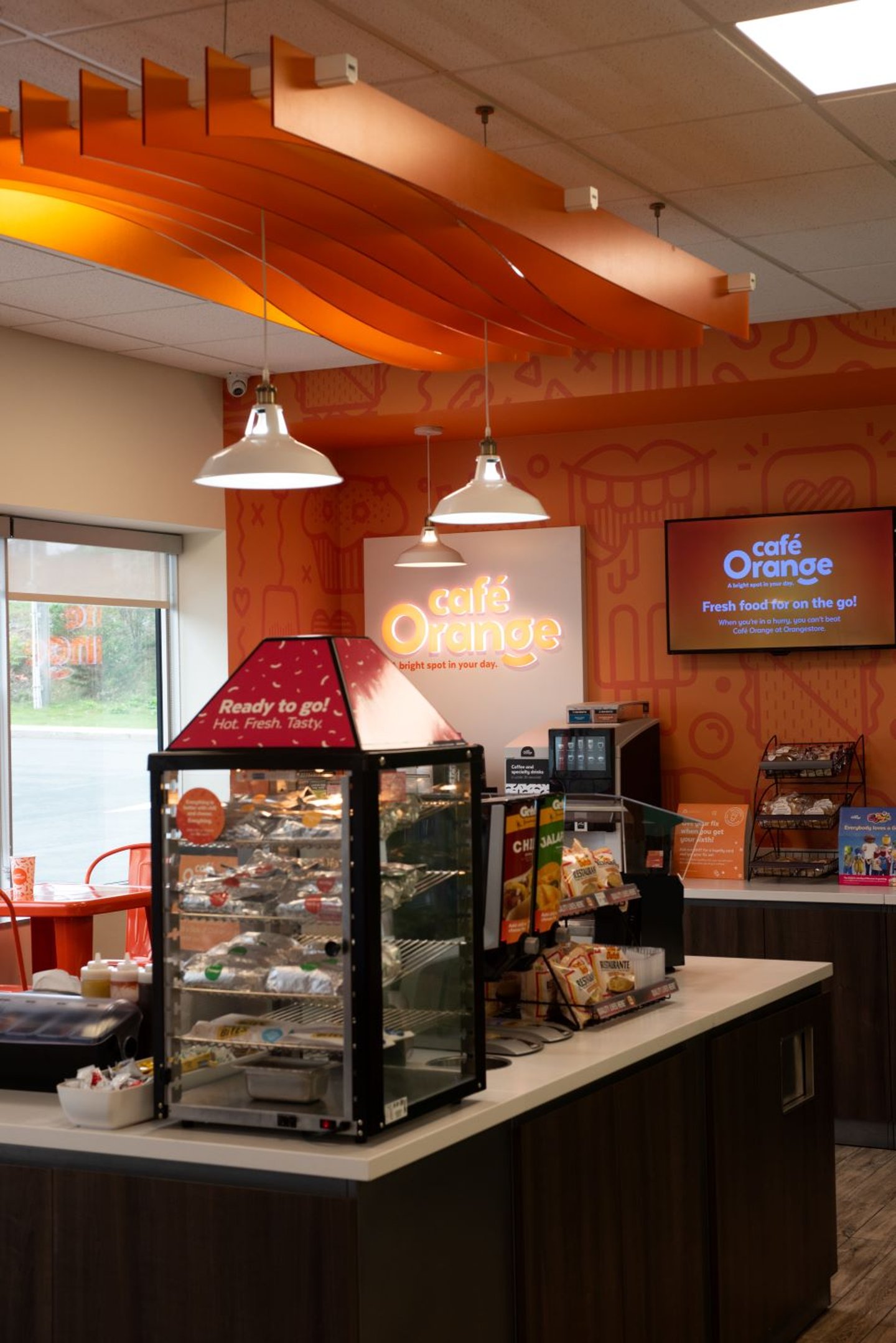 Cafe Orange Interior Foodservice Display