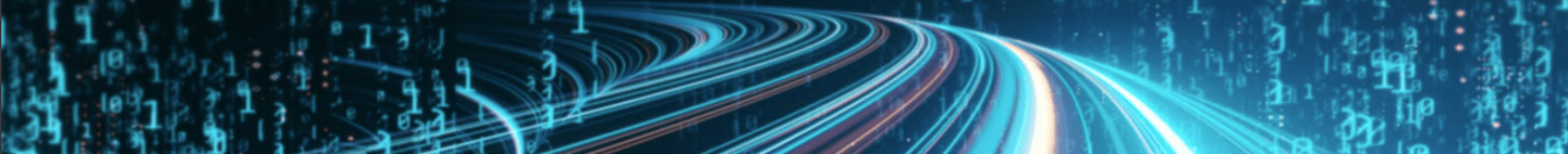 Narrow take of a highway with tech imagery around it