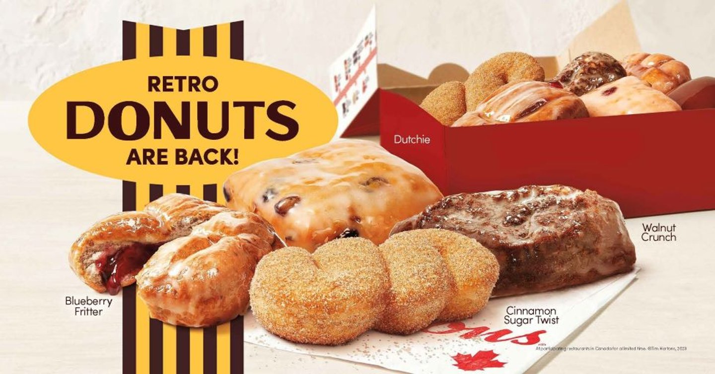 Tim Hortons Retro donuts 2024