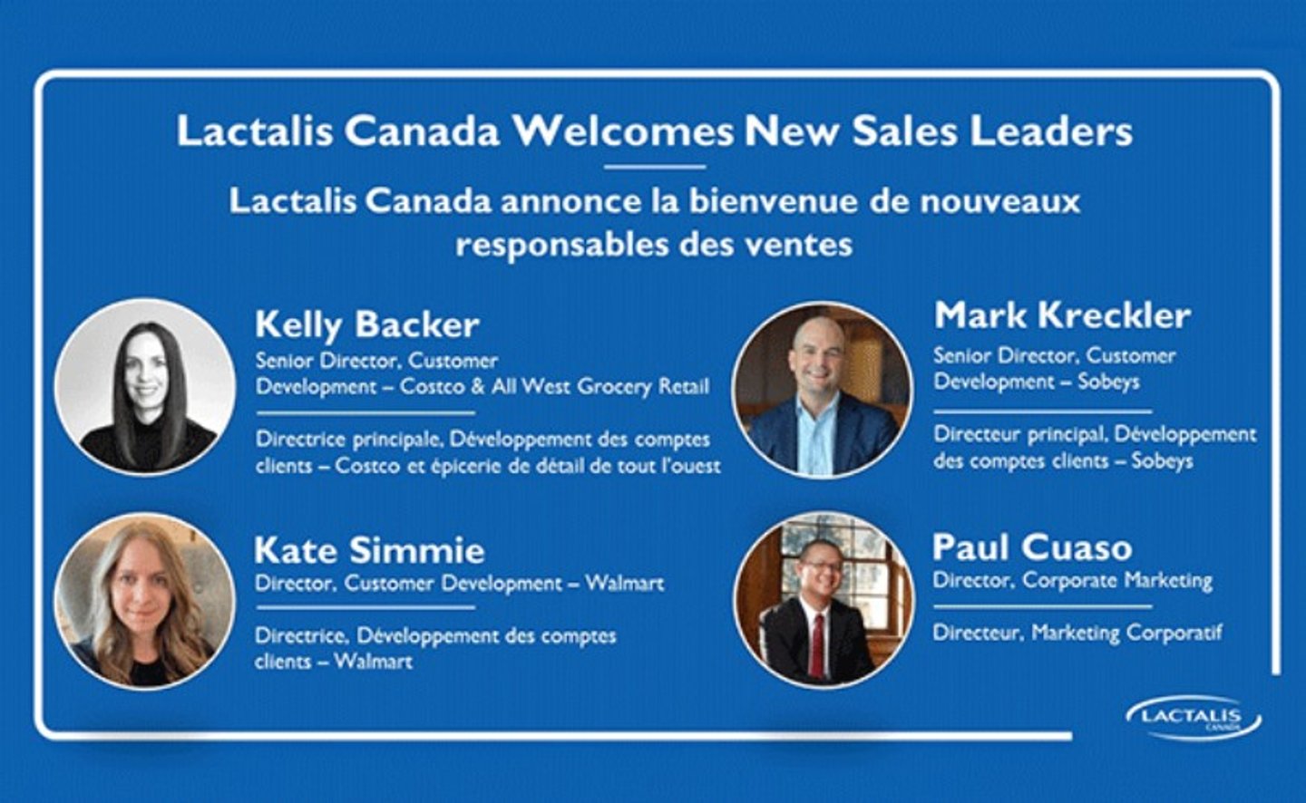 Lactalis Canada New Sales Team Members 2024