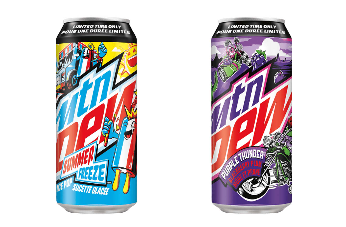 MTN Dew Purple Thunder® and MTN Dew Summer Freeze