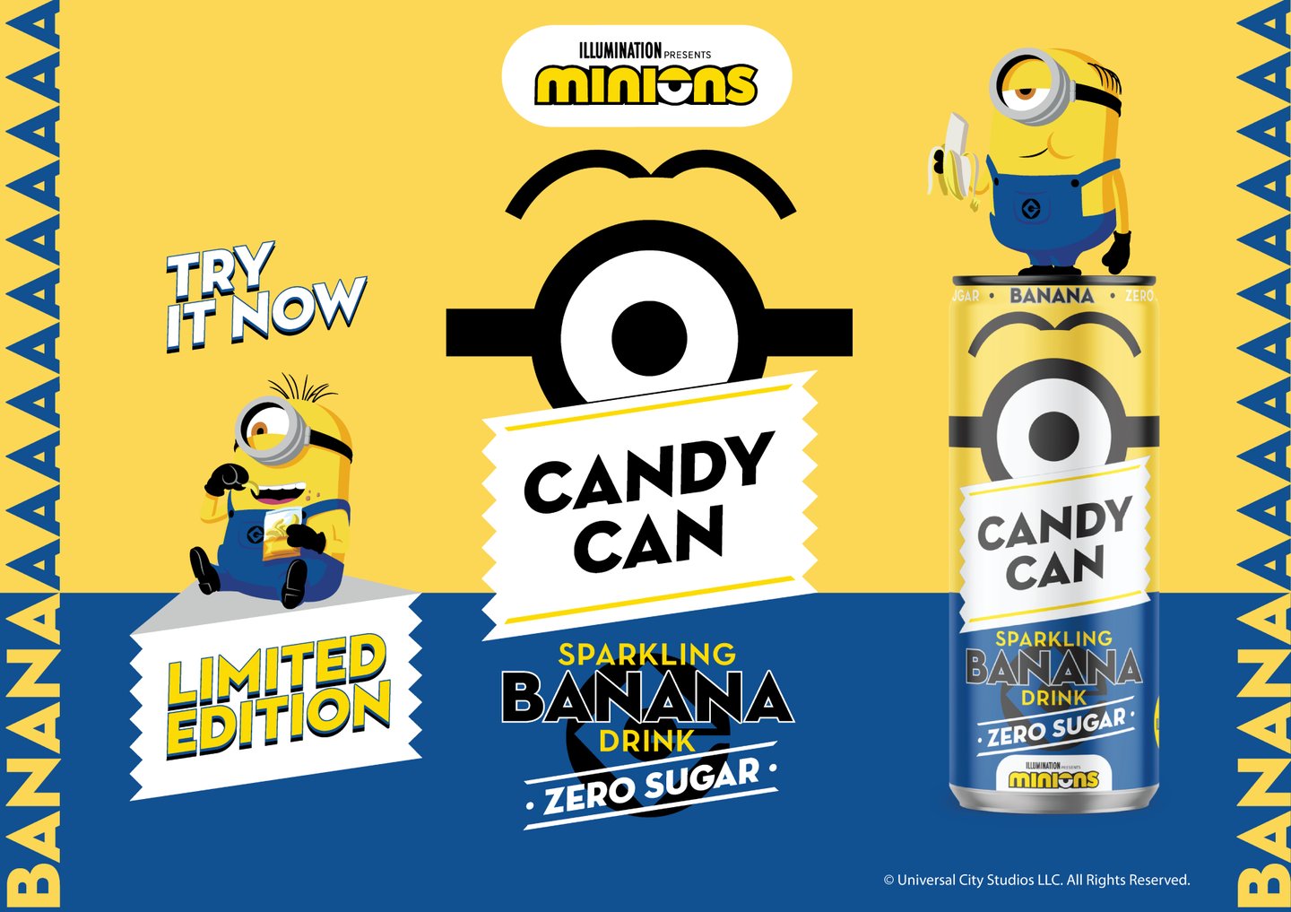 Candy Can Banana flavour inspired by Minions