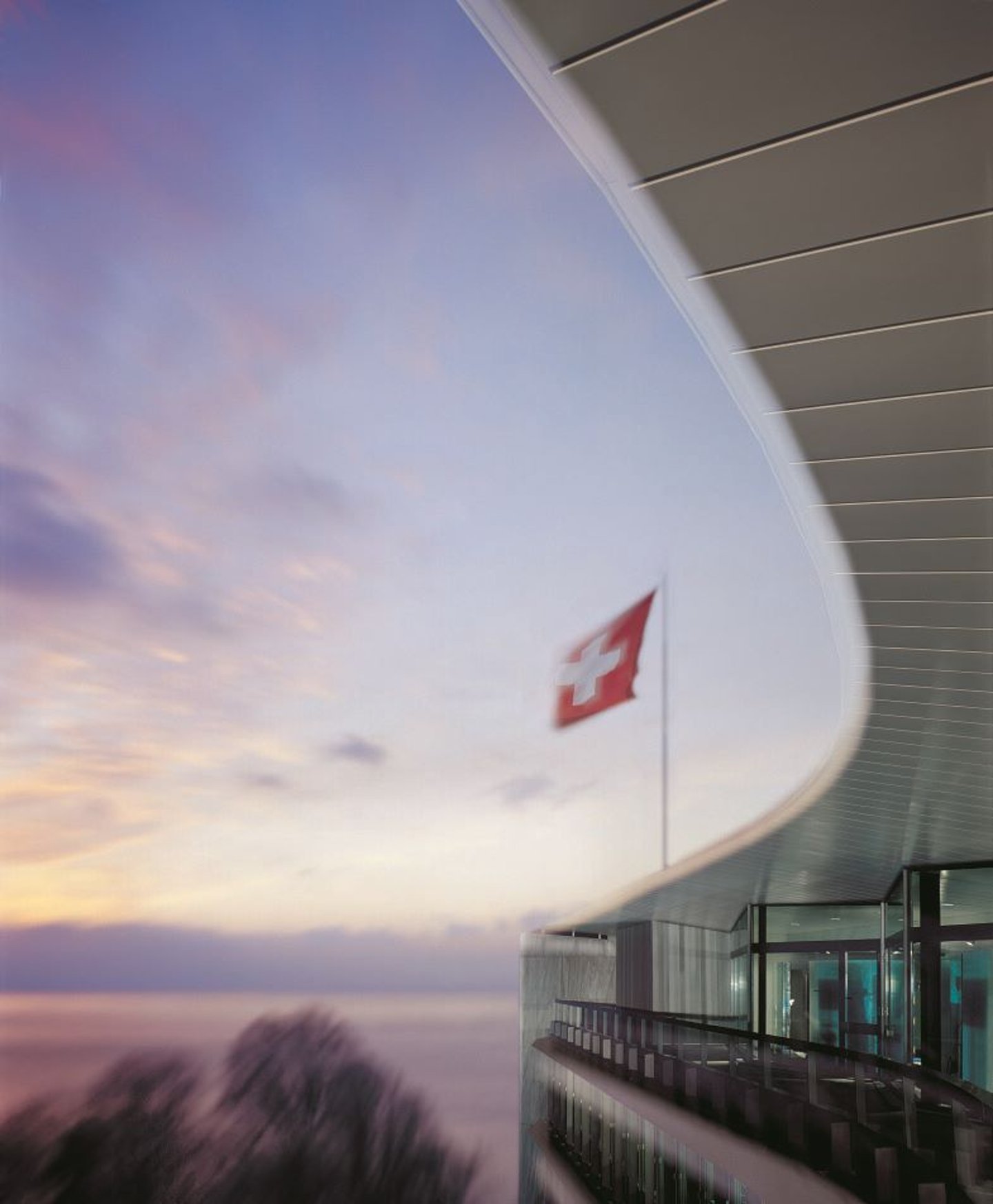 Nestle Headquarters with Flag