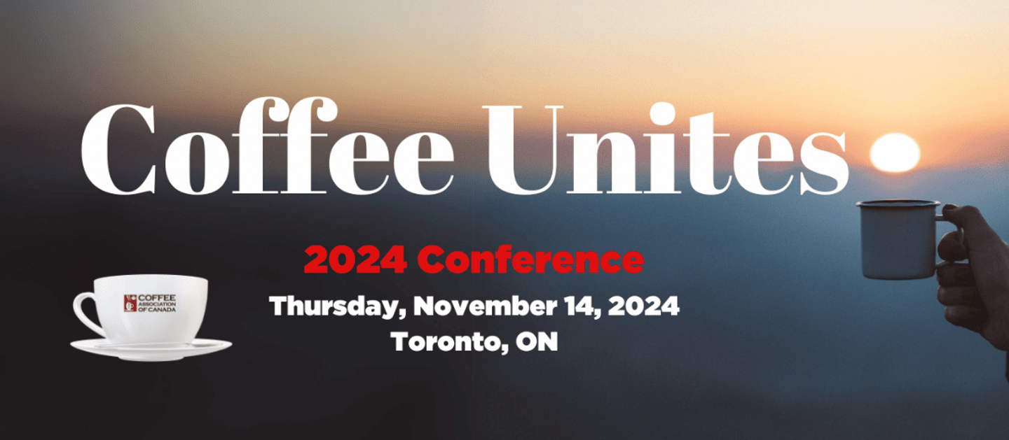 Coffee Unites logo and conference details