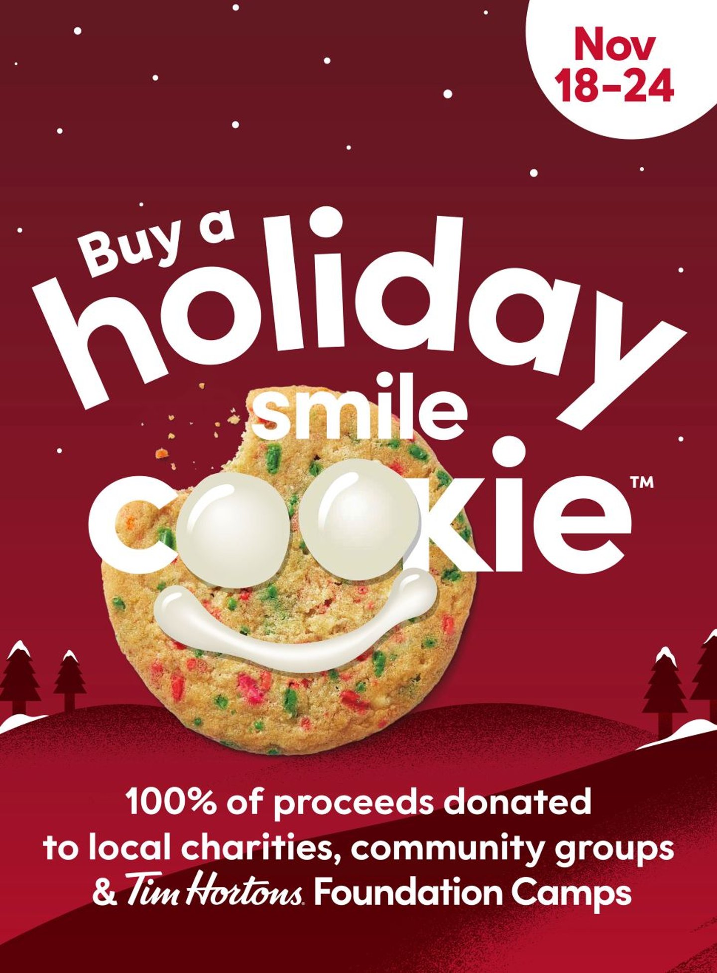 Tim Hortons Smile Cookie Campaign November 2024
