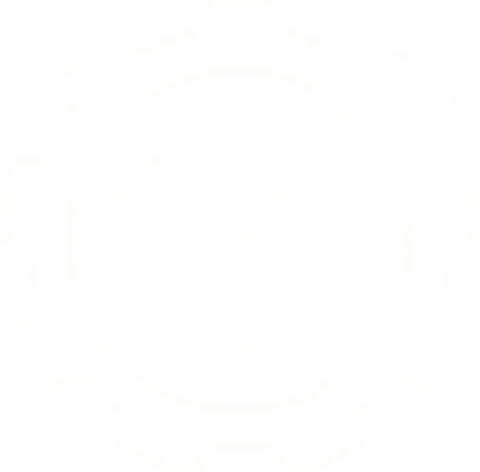 an icon of a gear shift with a check mark in the centre