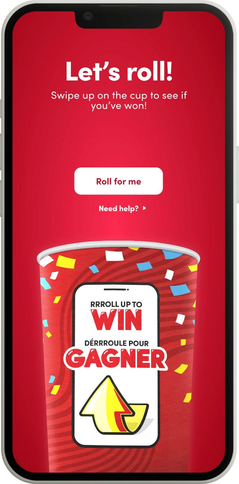 Tim Hortons Mobile App for Roll Up To Win 2024