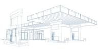 Forecourt Design Rendering