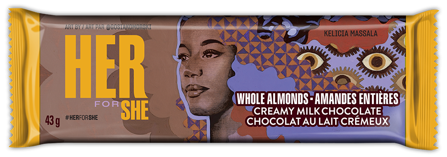 Kelicia Massala image on a Hershey Bar. 