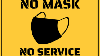 No mask no service sign