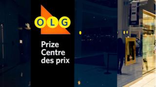 OLG Prize centre sign in the mall in Toronto, Canada. Ontario Lottery and Gaming Corporation is a Crown corporation owned by the Government of Ontario.