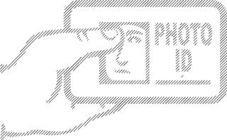 Illustration for sign asking to show identification document