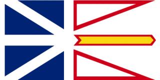 Flag of Newfoundland and Labrador is the most easterly province of Canada