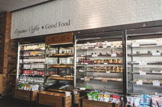 refrigerators full of freshly prepared food in a Pret a Manger