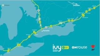 Electric vehicle fast-chargers now open at 16 ONroute locations on Highways 401 and 400 (CNW Group/Ivy Charging Network)