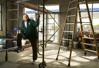 Anthony Magnini in the construction zone of his new c-store