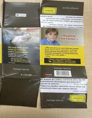 Recalled JTI tobacco Vantage product